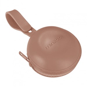 Range sucette zippé en silicone caramel