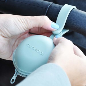 Boîte à sucette silicone zippé vert