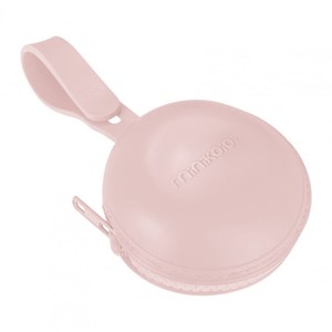 Range sucette zippé en silicone rose tu