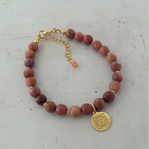 Bracelet jaspe rouge chakra muladhara
