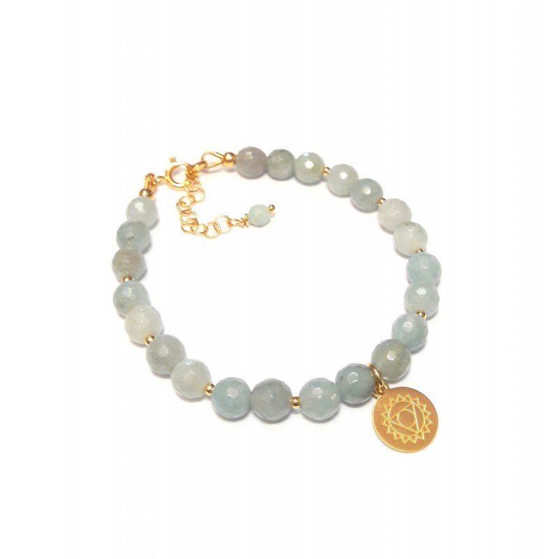 Bracelet aigue-marine chakra vishuddha