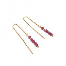 Boucles d'oreilles ilhéus rubi