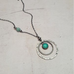 Sautoir kariri amazonite argent 925