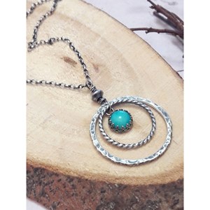 Sautoir kariri amazonite argent 925
