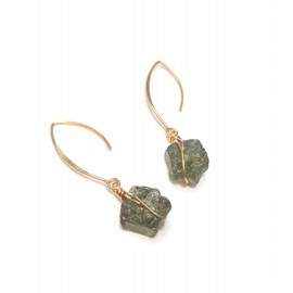 Boucles d'oreilles itá grenat vert