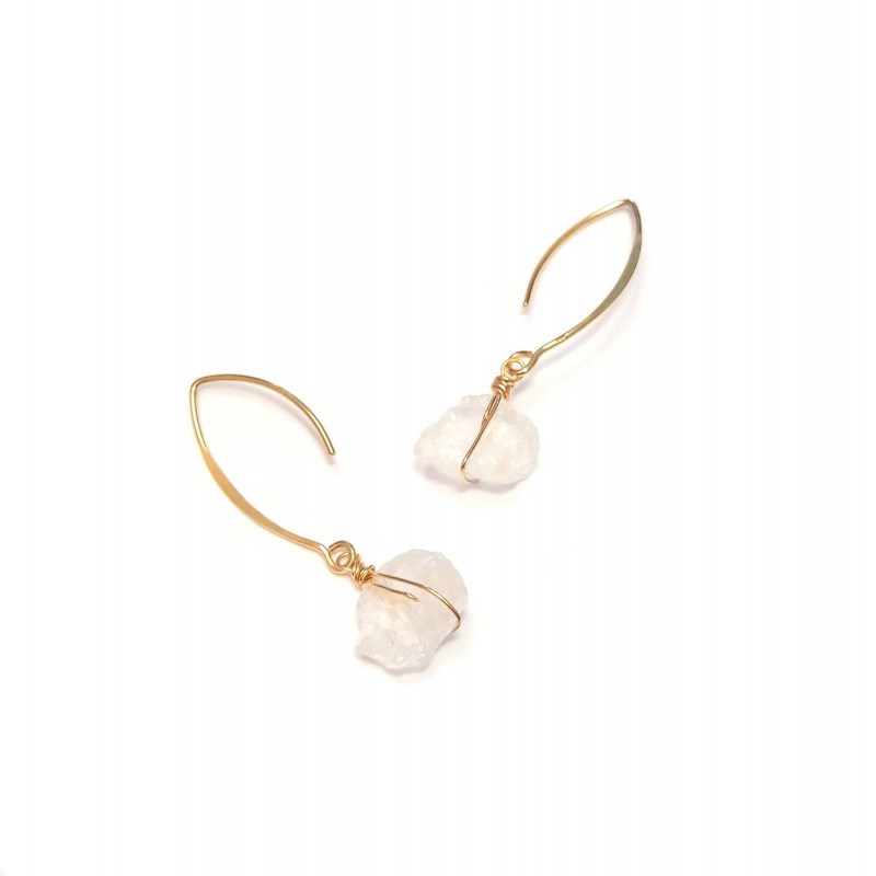 Boucles d'oreilles itá cristal de roche