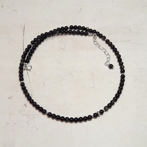 Collier obsidienne argent 925