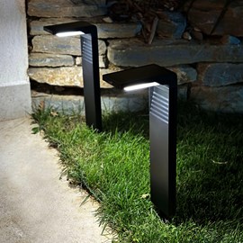 Lot de 2 balises solaires noir ostry