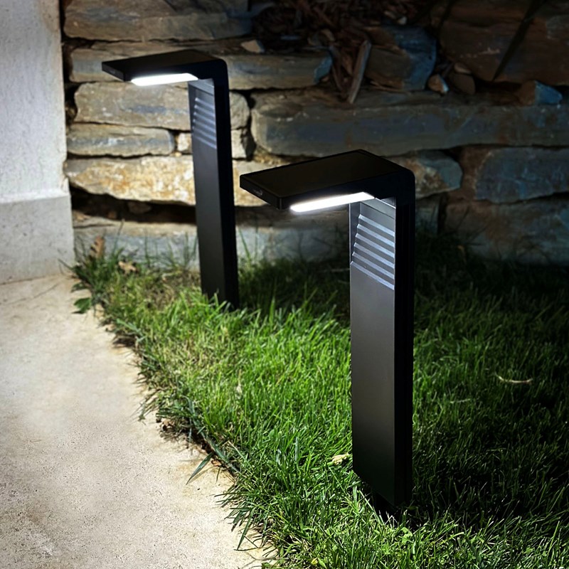 Lot de 2 balises solaires noir ostry