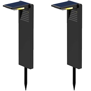 Lot de 2 balises solaires noir ostry