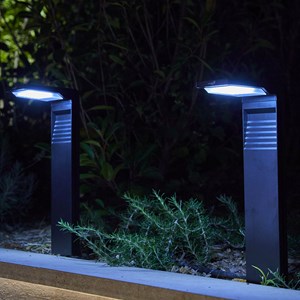 Lot de 2 balises solaires noir ostry