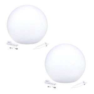 2 boules lumineuses solaires blanc solsty