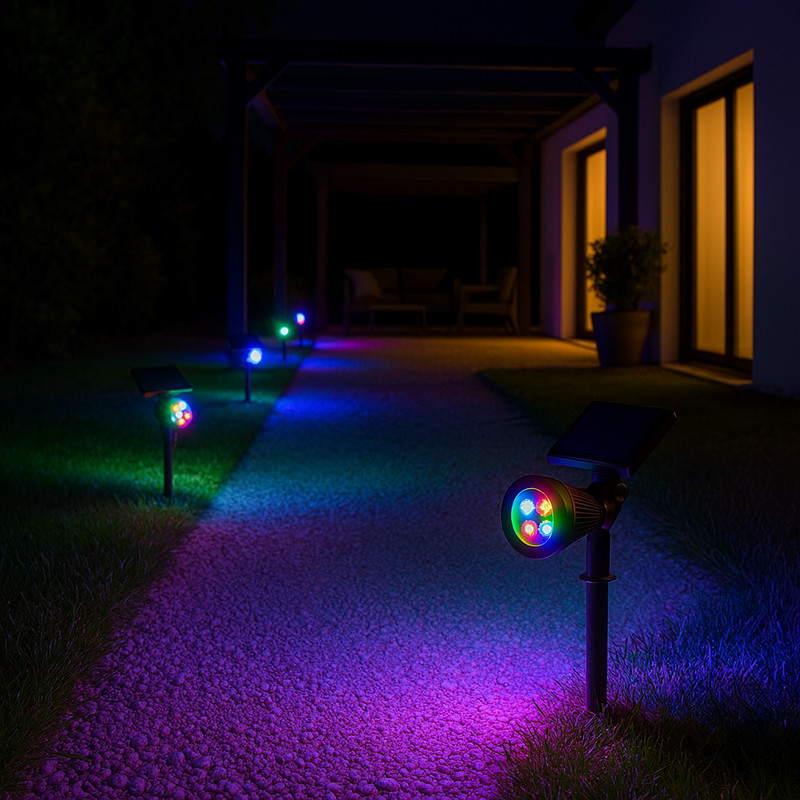 Lot de 2 spots solaires 2x spiky c34