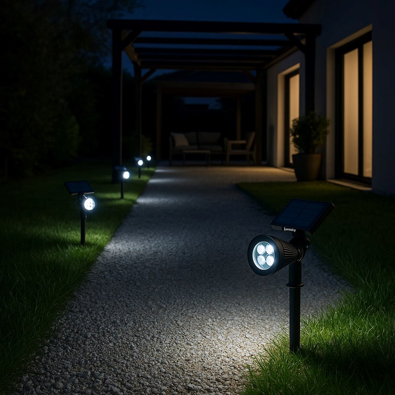 Lot de 2 spots solaires 2x spiky w34