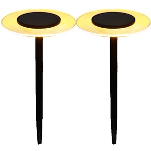 2 balises solaires à piquer noir ufo