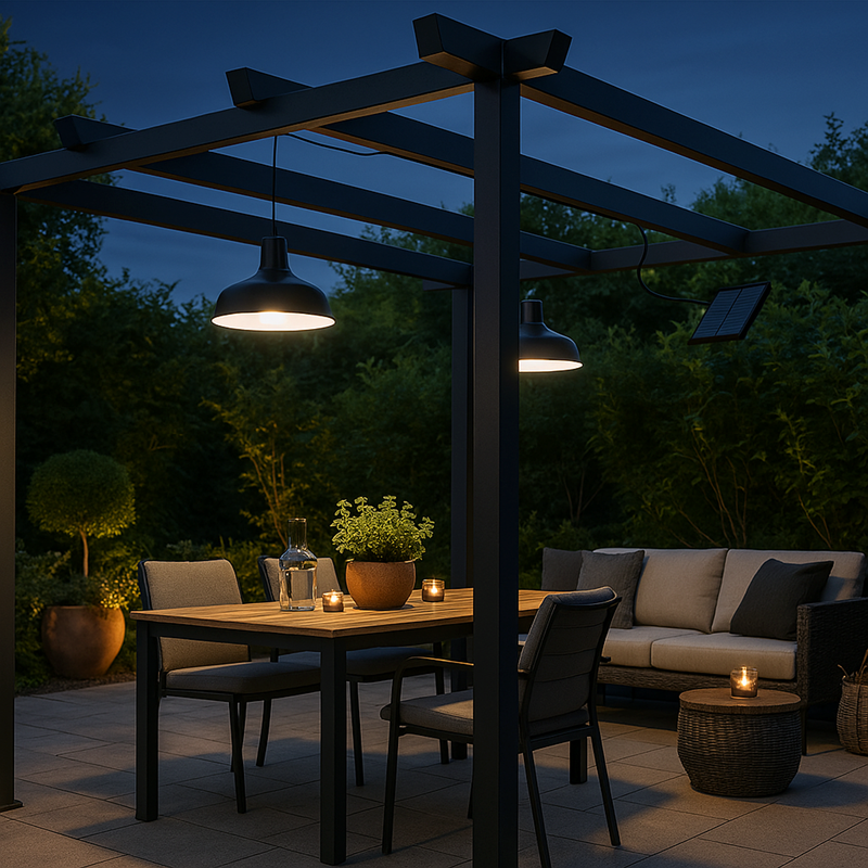 Double suspensions solaires noir waren