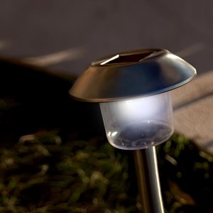 8 balises solaires à planter gris alesia