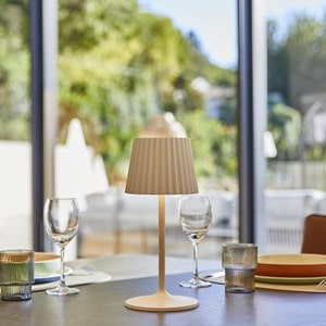 Lampe de table sans fil led abby white