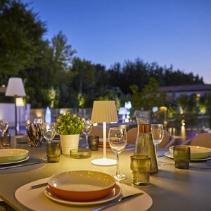 Lampe de table sans fil led blanc abby