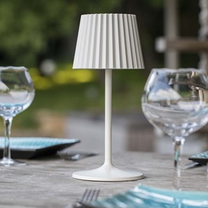 Lampe de table sans fil led blanc abby