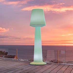 Lampadaire extérieur sans fil blanc austral