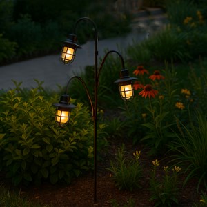 Lampe extérieure nomade noir berry spike