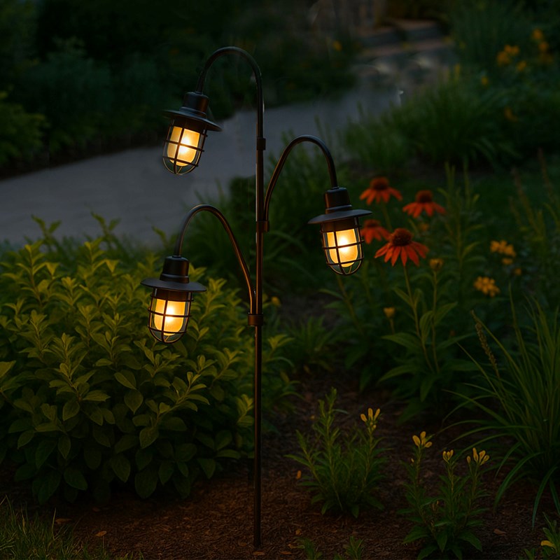 Lampe extérieure nomade noir berry spike