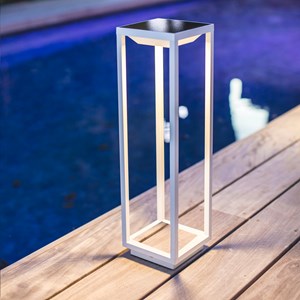 Lanterne solaire chic blanc hydra