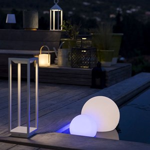 Lanterne solaire chic blanc hydra