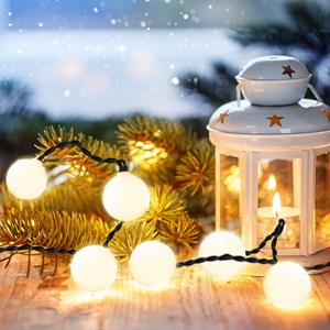 Guirlande boules beige billy