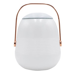 Lampe enceinte bluetooth blanc bob station