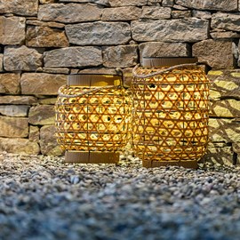 Lanterne solaire décorative beige capri