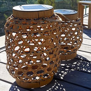 Lanterne solaire décorative beige capri