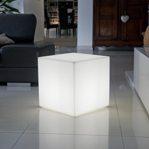 Cube lumineux filaire blanc carry
