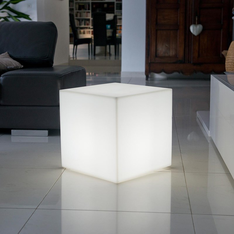 Cube lumineux filaire blanc carry