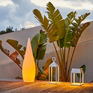 Lampadaire sans fil blanc classy