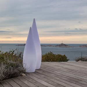 Lampadaire ext filaire blanc classy