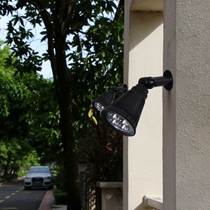 Double spot solaire relié noir family spiky