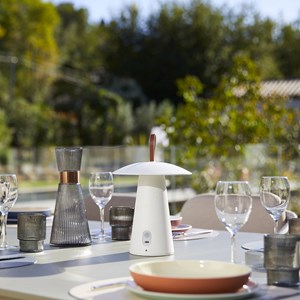 Lampe de table sans fil led blanc fungy