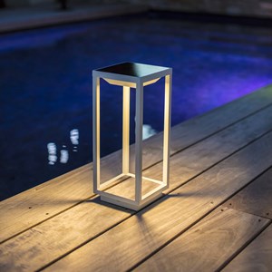 Lanterne solaire chic blanc hydra