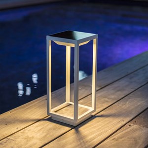 Lanterne solaire chic blanc hydra