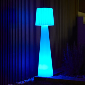 Lampadaire extérieur sans fil blanc lady