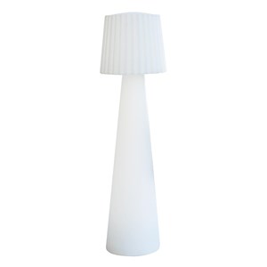 Lampadaire extérieur sans fil blanc lady