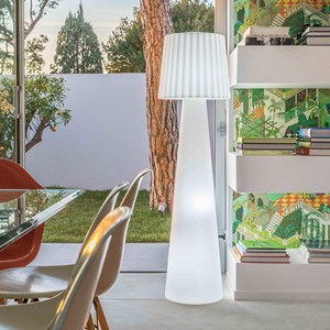Lampadaire ext filaire blanc lady