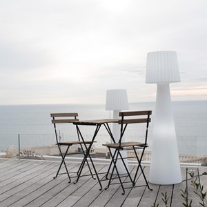 Lampadaire ext filaire blanc lady