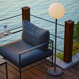 Lampadaire sans fil gris luny