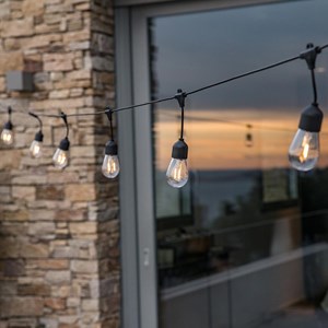 Guirlande solaire 10 ampoules noir mafy