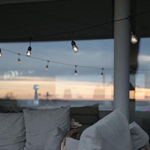 Guirlande solaire 10 ampoules noir mafy