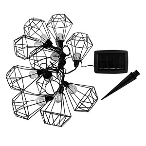 Guirlande diamant 10 ampoules noir mily