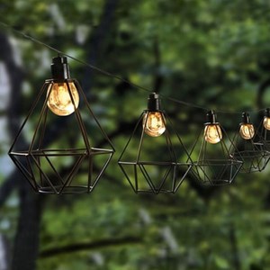 Guirlande diamant 10 ampoules noir mily